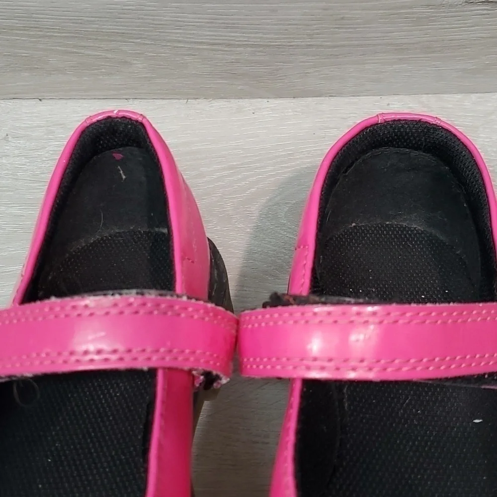 Dr.Martens Kids Girls Pink Tractor Platform Chunky Clogs Loafer shoes sz 2